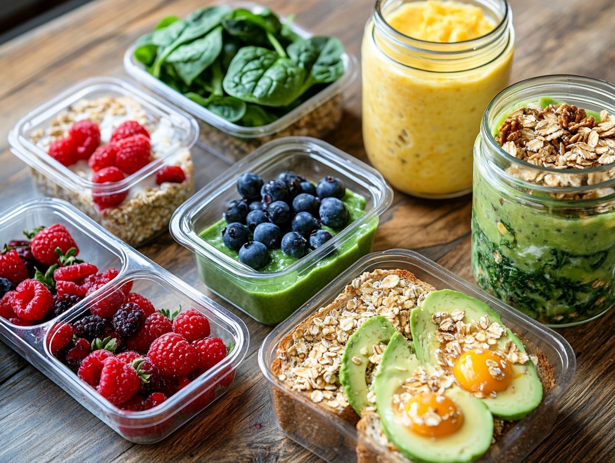 A bowl of quinoa topped with spinach and feta, showcasing a nutritious breakfast option.