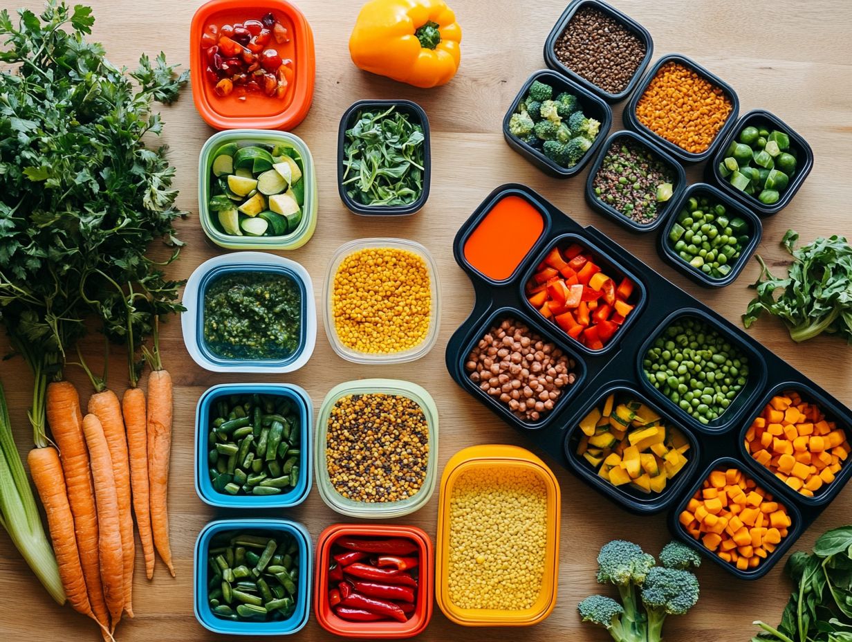 An overview of healthy meal prep containers showcasing various types.