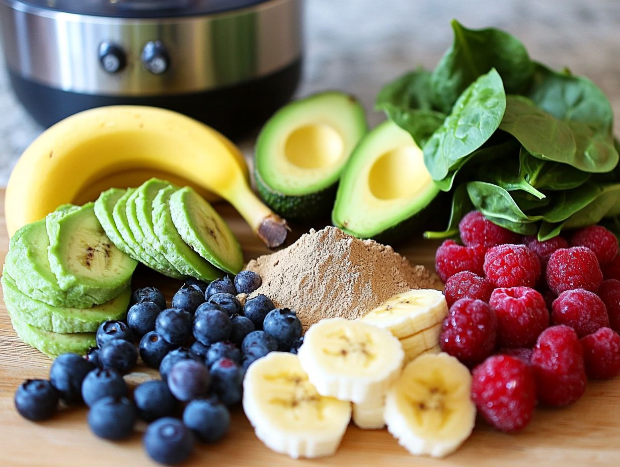 Nutrient-rich smoothie ingredients