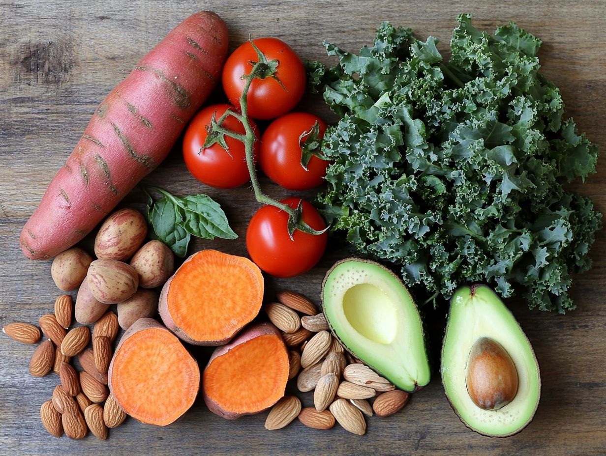 A colorful plate of whole foods for clean eating.