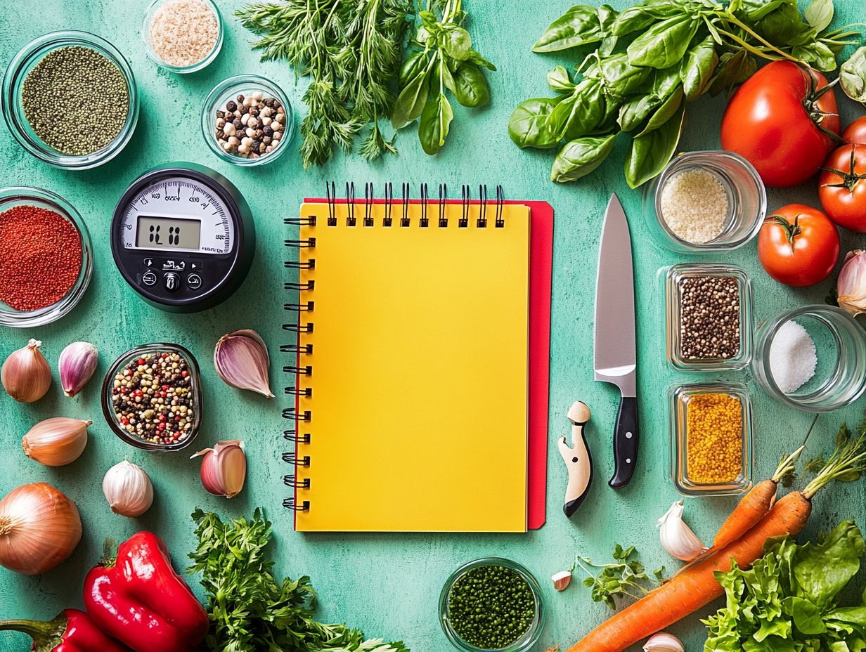 Image showing essential meal planning tools