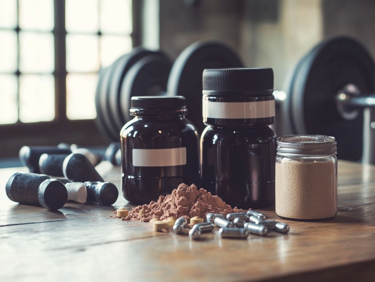 Infographic of the 7 best supplements for muscle gain