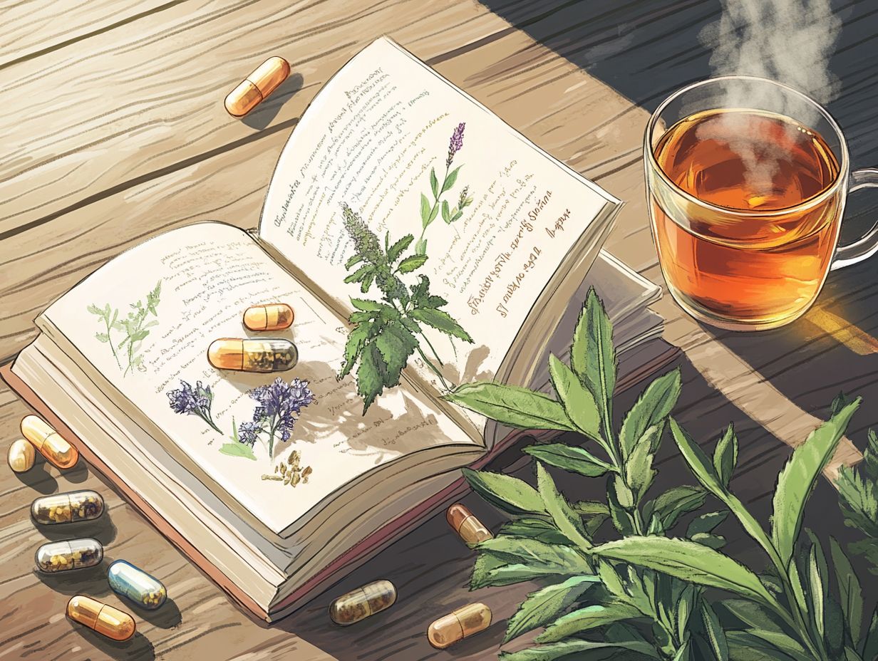 A visual guide showcasing the benefits of herbal supplements