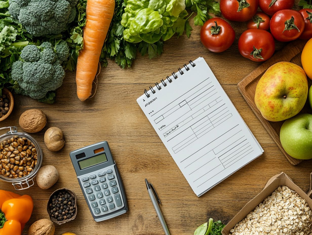 A colorful array of balanced foods