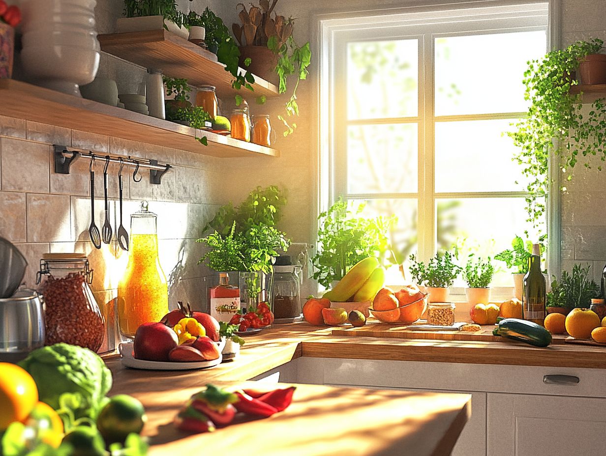 How can I create a healthy food environment at home?