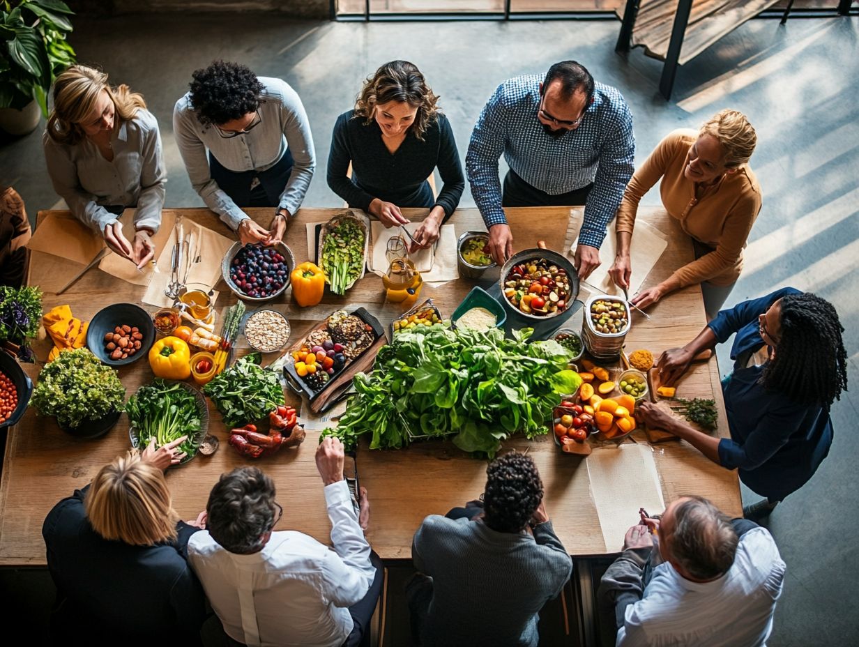 Person evaluating health goals with a notepad and healthy food