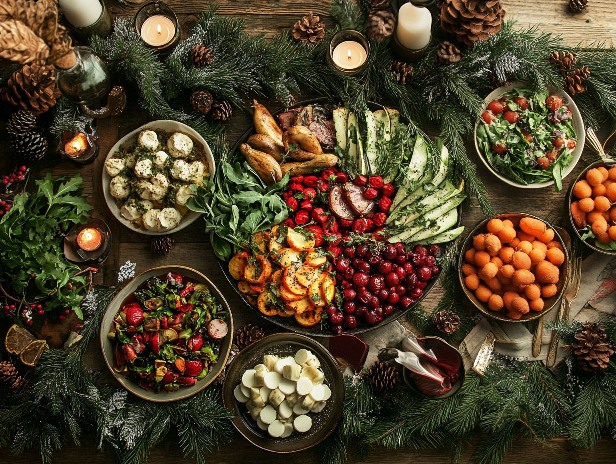 A visual guide on maintaining healthy eating during holidays