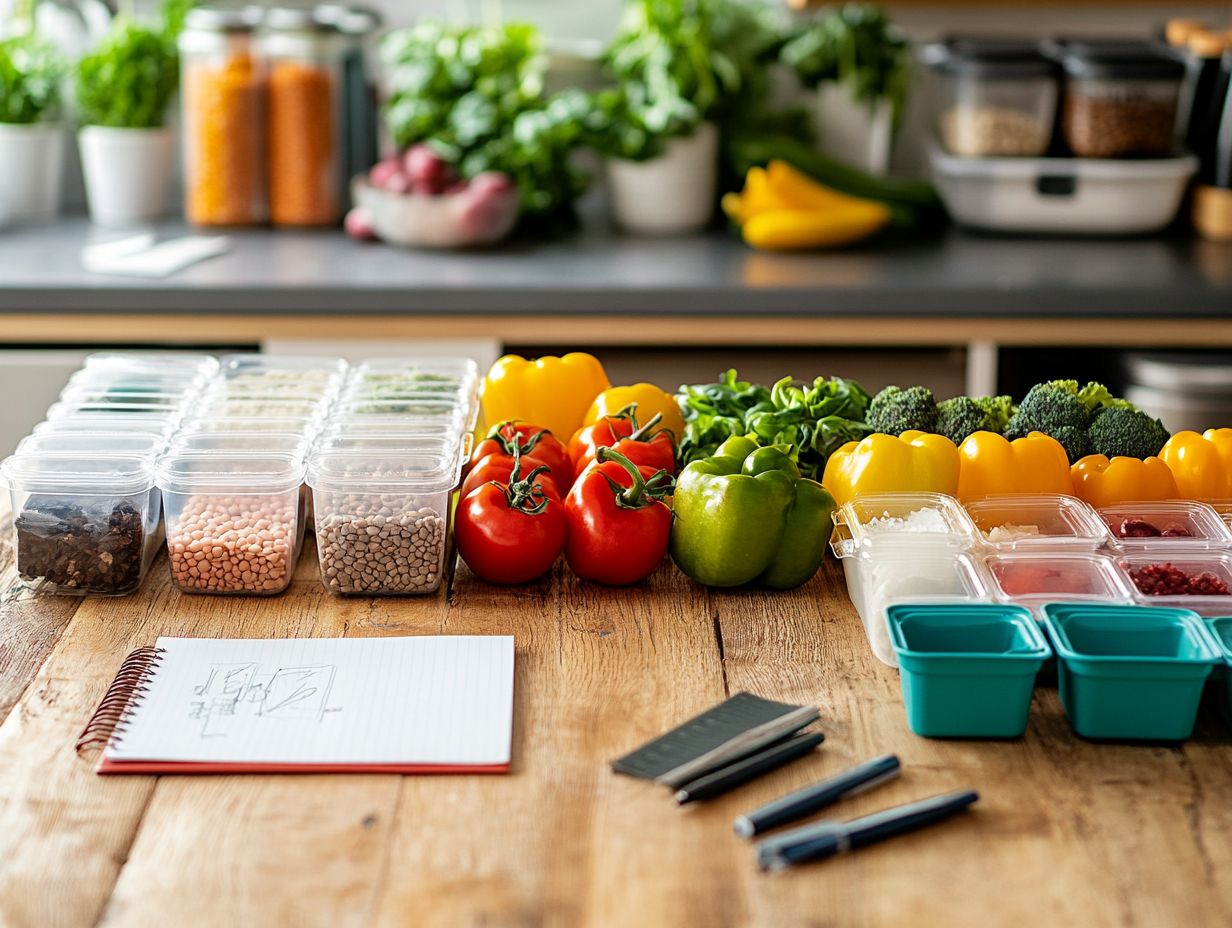 A colorful spread of healthy meal options