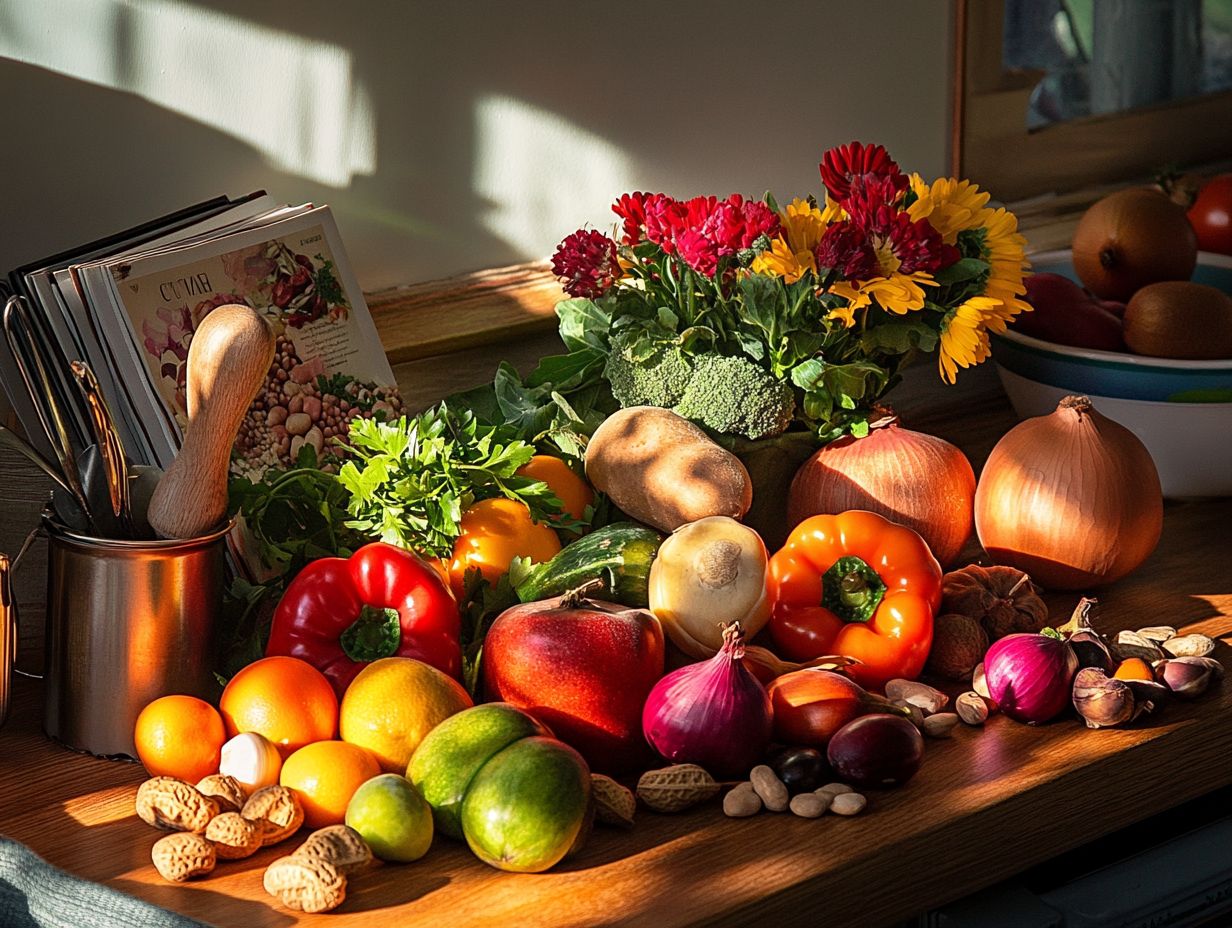 Delicious plant-based meal preparation