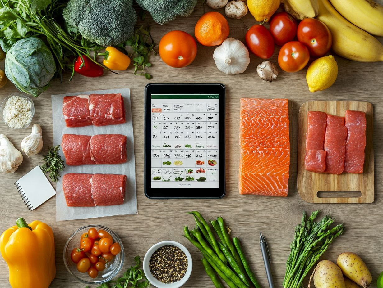 An array of vegetarian, vegan, and gluten-free meals on a table