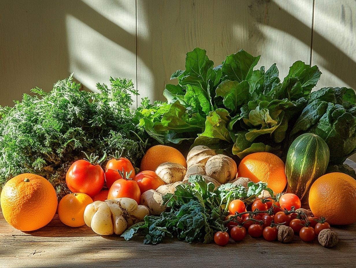 Colorful raw food diet options on a plate.