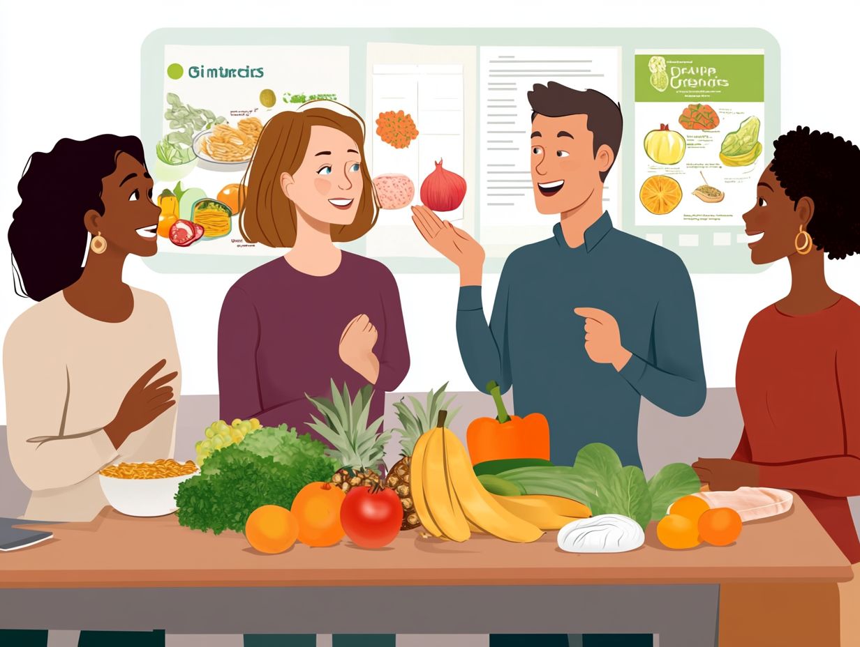 An infographic on the impact of dietary guidelines on public health.